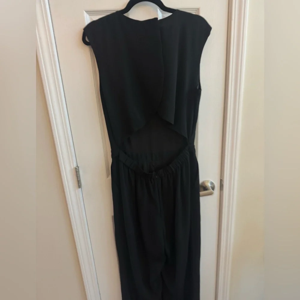 J. CREW COLLECTION Silk Cap Sleeve Jumpsuit Black Size 10